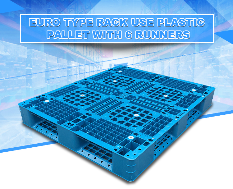 1060x1060mm HDPE Plastic Pallet with 6 Runners - Durable & Stackable
