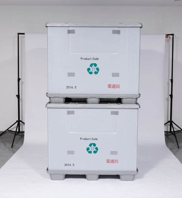 Durable HDPE Collapsible Plastic Pallet Container with Bubble Guard