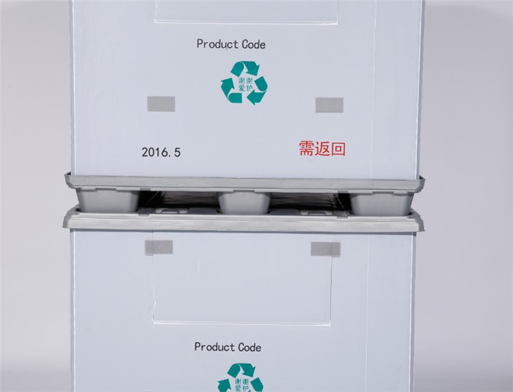 Durable HDPE Collapsible Plastic Pallet Container with Bubble Guard image 2