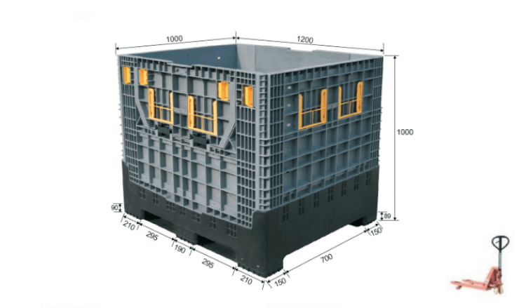 Foldable Plastic Pallet Bulk Container Durable HDPE Foldable Plastic Pallet Bulk Container