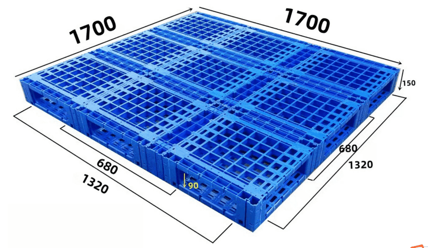 Heavy-Duty HDPE Stackable Plastic Pallet for Logistics