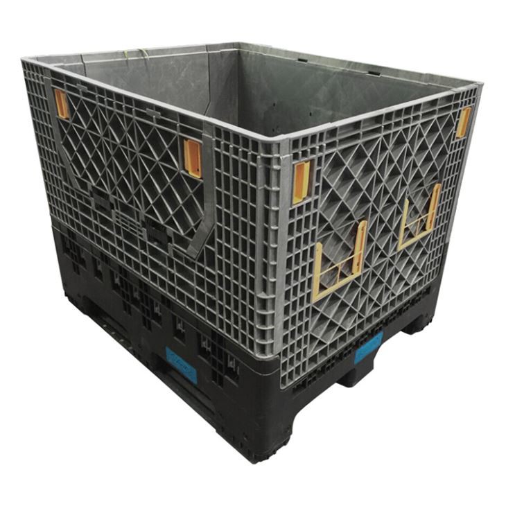Durable Stackable HDPE Plastic Pallet Box - Foldable Design