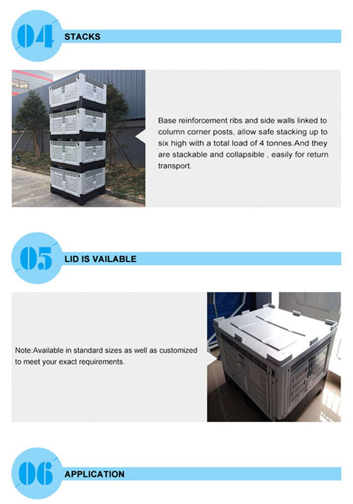Foldable Perforated Plastic Pallet Box - HDPE, Stackable & Durable