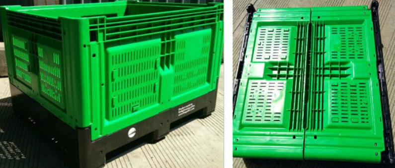 Durable 1210 HDPE Foldable Plastic Pallet Container for Logistics