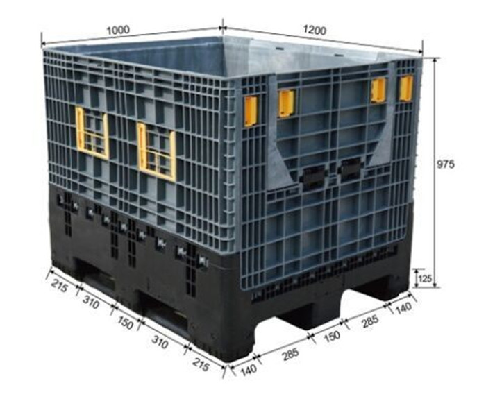 Durable Stackable HDPE Folding Plastic Pallet Box