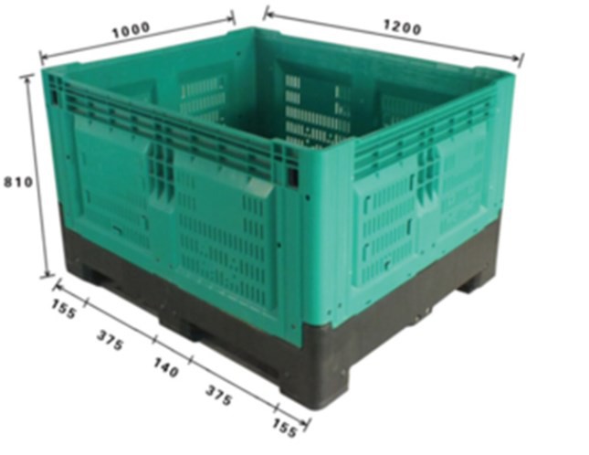 Durable HDPE Plastic Crates & Stackable Pallet Bins for Logistics
