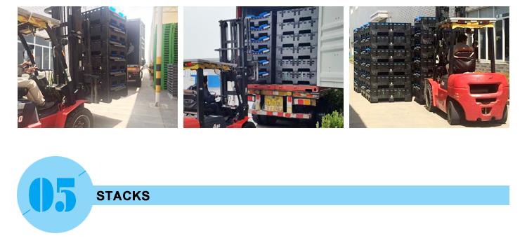 Pallet Box Packaging Durable HDPE Foldable Plastic Pallet Box for Auto Industry