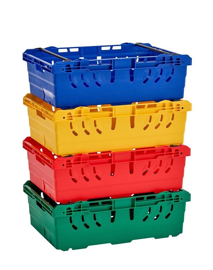 Durable HDPE Stackable Plastic Crate for Supermarkets & Cold Storage