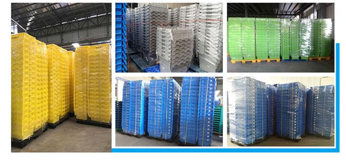 Plastic Box Packaging HDPE Nestable Stackable Plastic Moving Box 43L