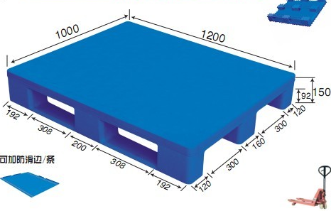 Durable HDPE Forklift Plastic Pallet for Cold Storage