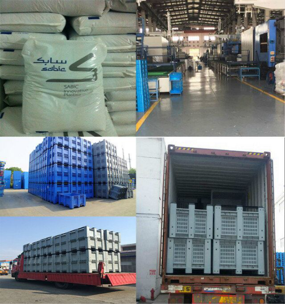 Durable HDPE Plastic Pallet Box 1200x1000x760mm