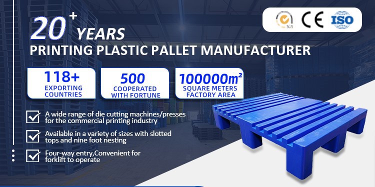 Heavy Duty HDPE Plastic Printing Pallet for Industrial Logistics
