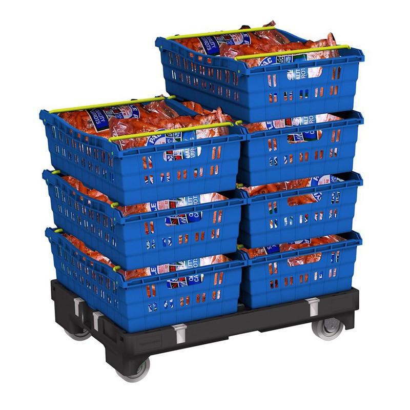Durable HDPE Supermarket Bale Arm Crates for Logistics image 3