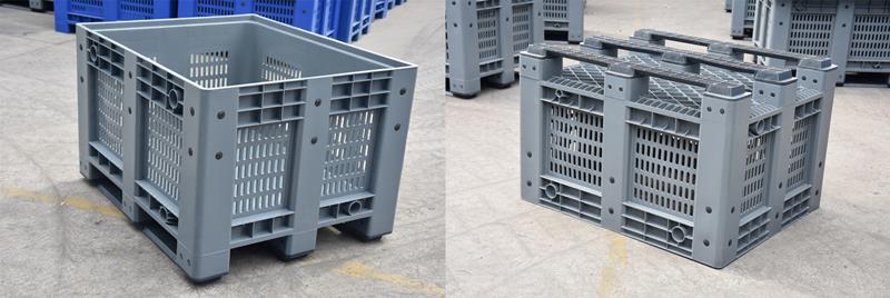 Durable Vented HDPE Plastic Bulk Container for Logistics