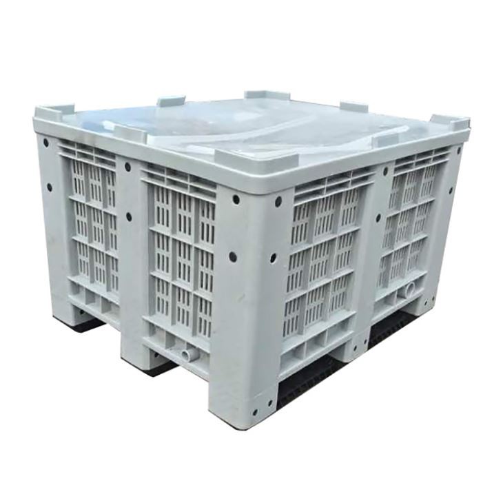 Durable Vented HDPE Plastic Bulk Container for Logistics