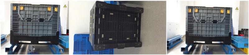Plastic Pallet Box Durable HDPE Collapsible Plastic Pallet Box with Lid - Stackable Container