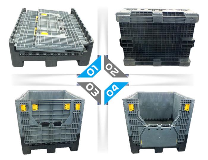 Folding Container Accessories Durable HDPE Folding Large Container for Stackable Bulk Storage