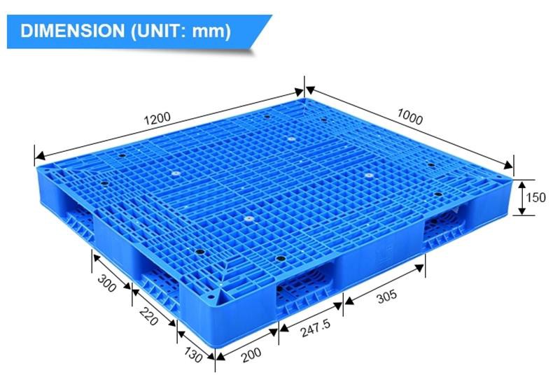 Durable HDPE Reversible Stackable Plastic Pallet for Logistics