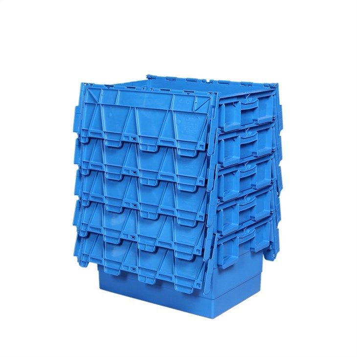 Durable HDPE Stackable Moving Boxes - Plastic Crates for Logistics image 3