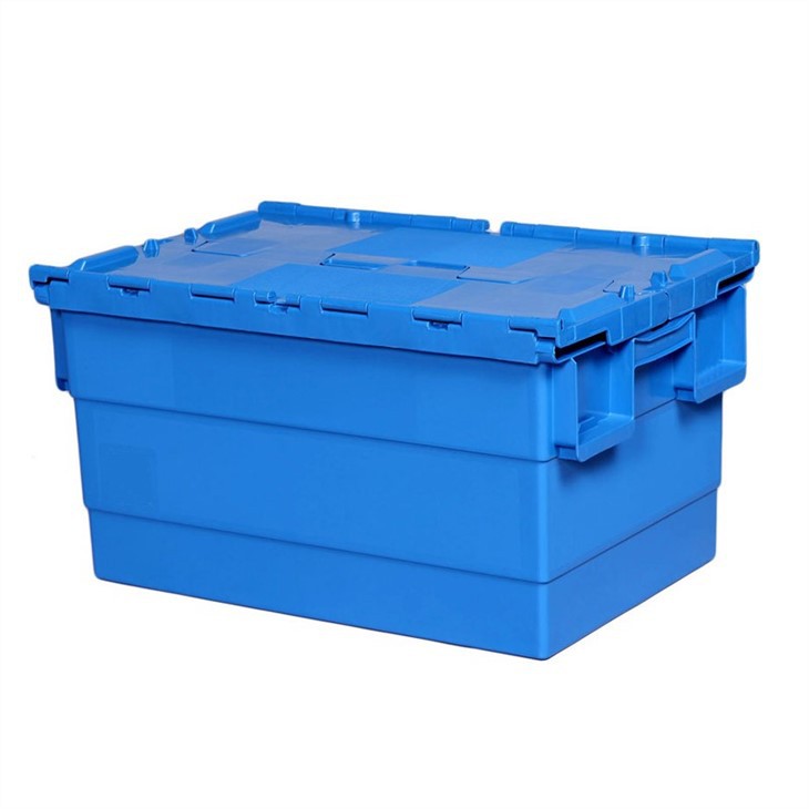 Durable HDPE Stackable Moving Boxes - Plastic Crates for Logistics image 4