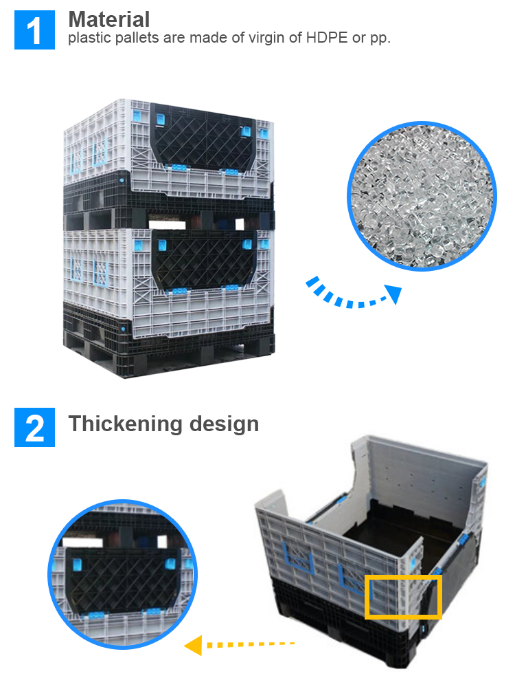 1200x1000mm HDPE Stackable Bulk Storage Container