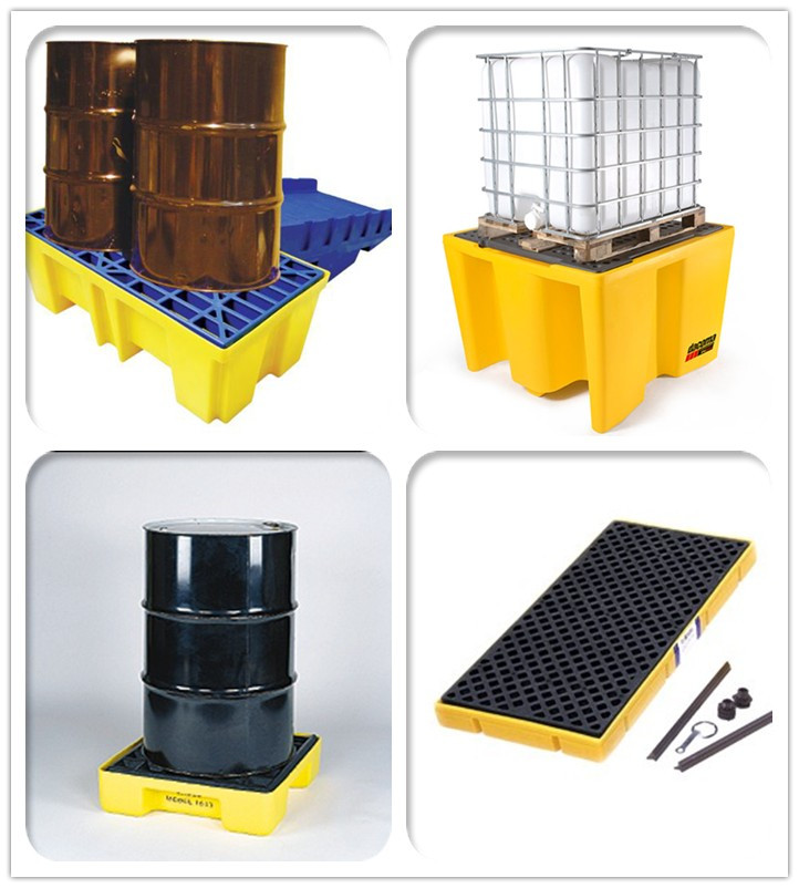 Large Plastic Containment Pallet Heavy Duty HDPE Stackable Plastic Spill Pallet for Logistics