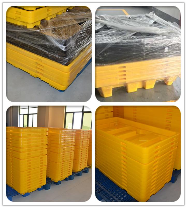 Spill Pallet Packaging Heavy Duty HDPE Stackable Plastic Spill Pallet for Logistics