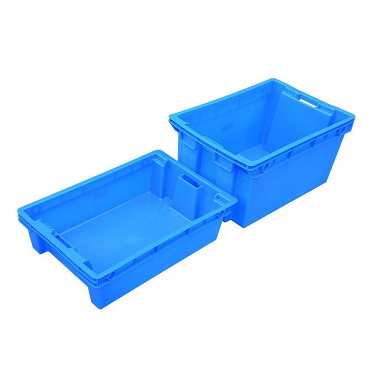 Durable HDPE Stackable Plastic Fish Crate for Seafood Storage image 2
