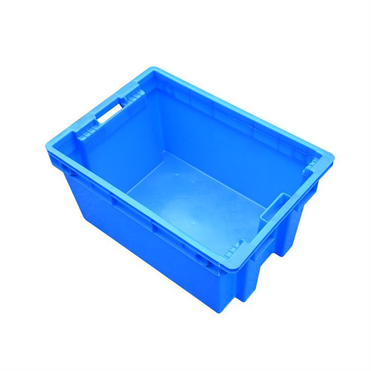 Durable HDPE Stackable Plastic Fish Crate for Seafood Storage