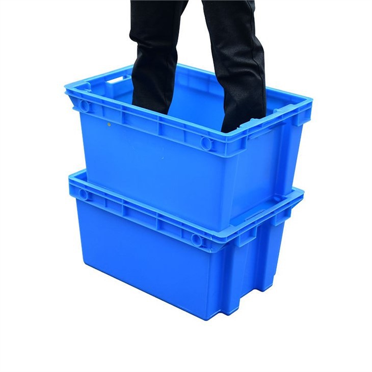 Durable HDPE Stackable Plastic Fish Crate for Seafood Storage image 4