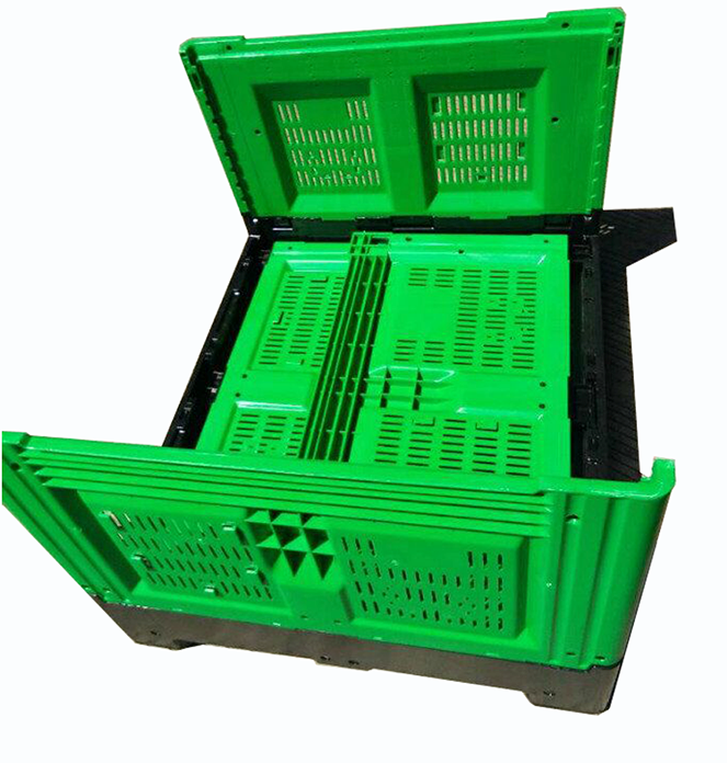Durable Stackable Plastic Folding Storage Boxes for Vegetables