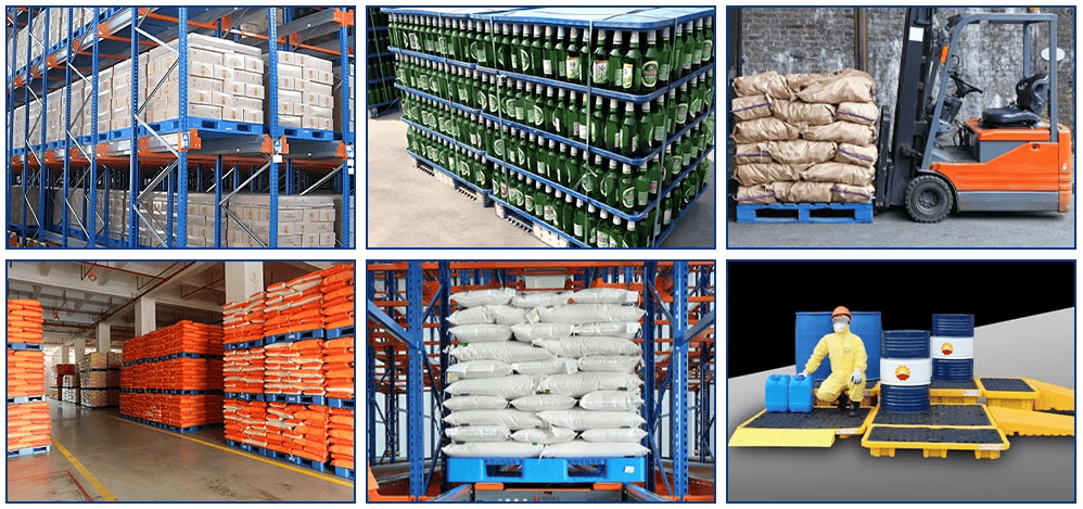 Heavy Duty Modular Plastic Pallet - 4-Way Stackable & Durable