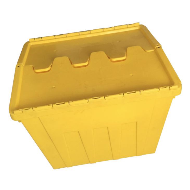 Durable HDPE Attached Lid Nest and Stack Containers for Storage