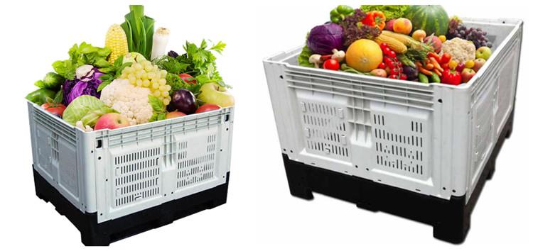 Heavy Duty Vented Plastic Collapsible Pallet Crate