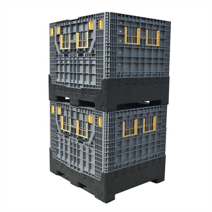 Heavy-Duty Foldable Plastic Bulk Container for Logistics image 2