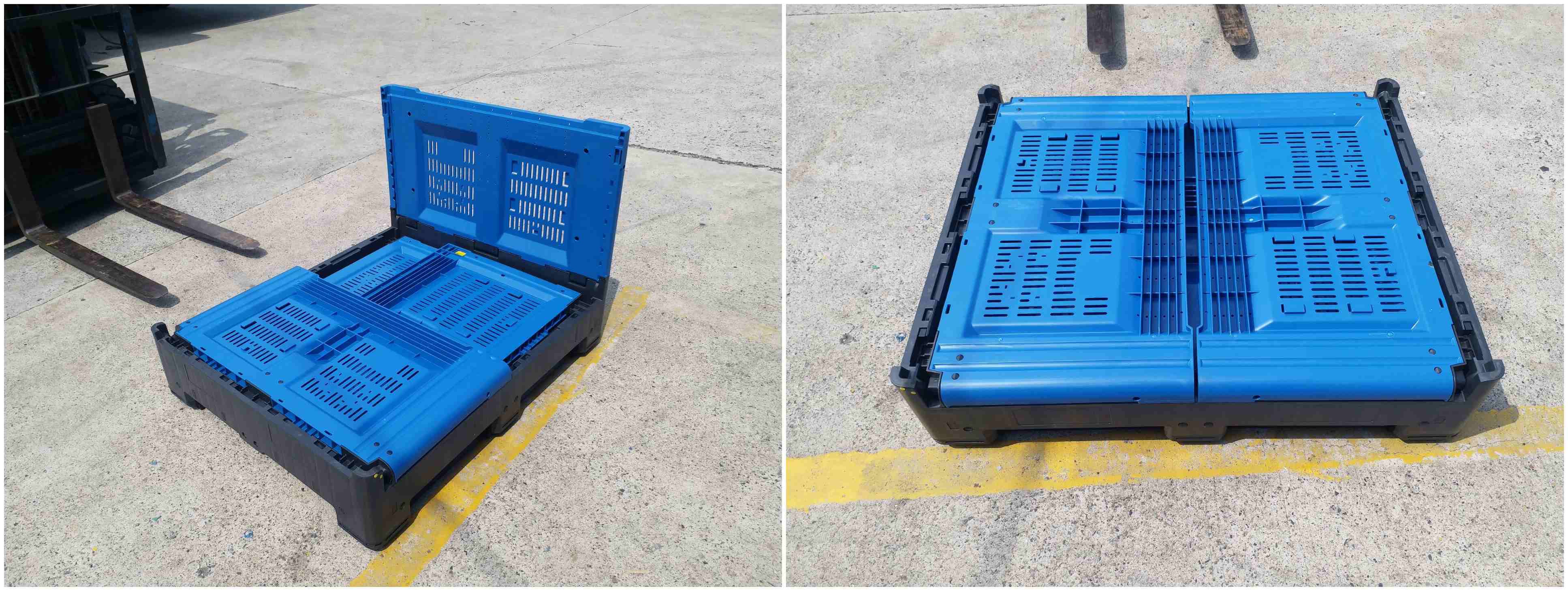 Heavy Duty Food Grade Vented Folding Plastic Pallet Bin