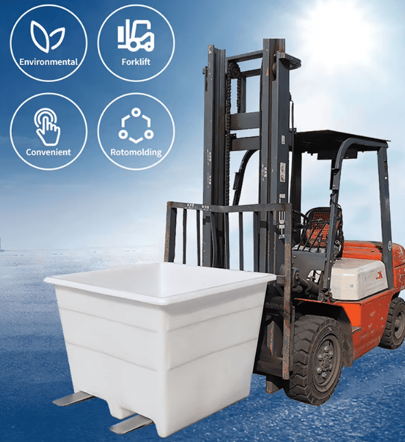 Heavy-Duty HDPE Two-Way Forklift Plastic Bulk Container