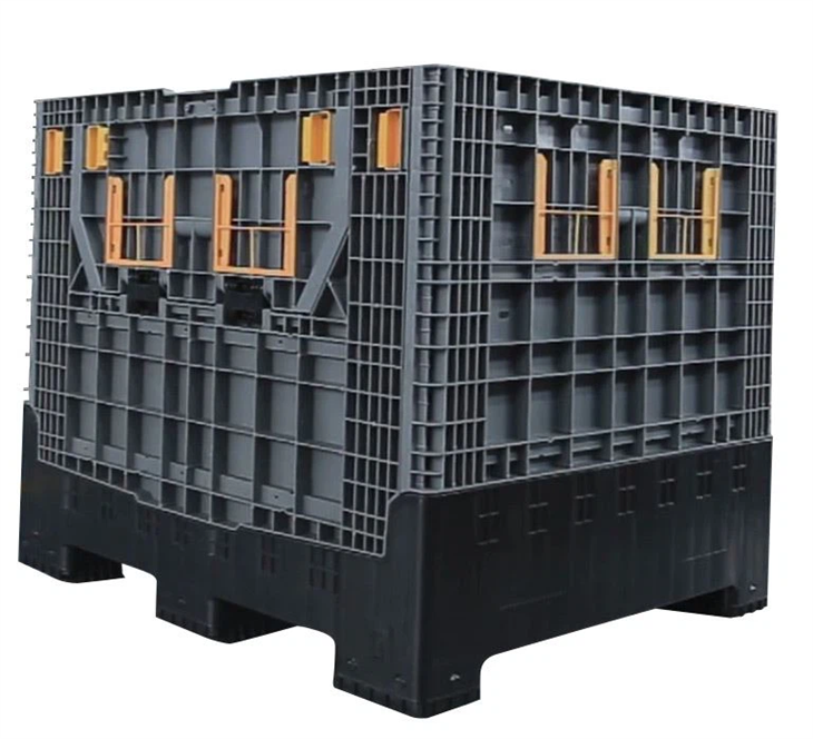Heavy-Duty Collapsible Plastic Pallet Bin for Logistics