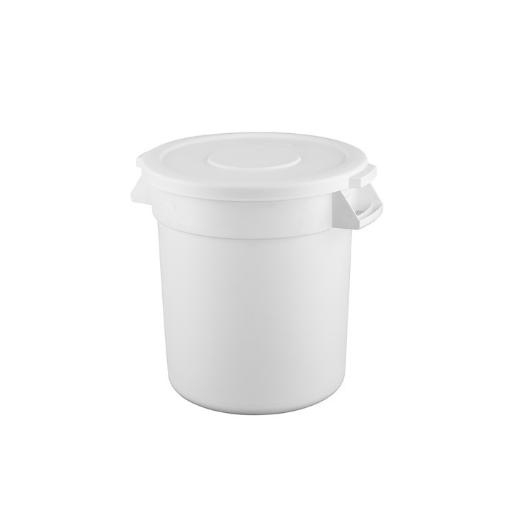 Durable HDPE Round Disposal Bin with Lid, Stackable & Sealed