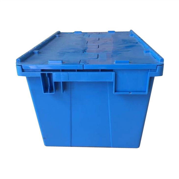 Durable Stackable HDPE Plastic Container with Attached Lids