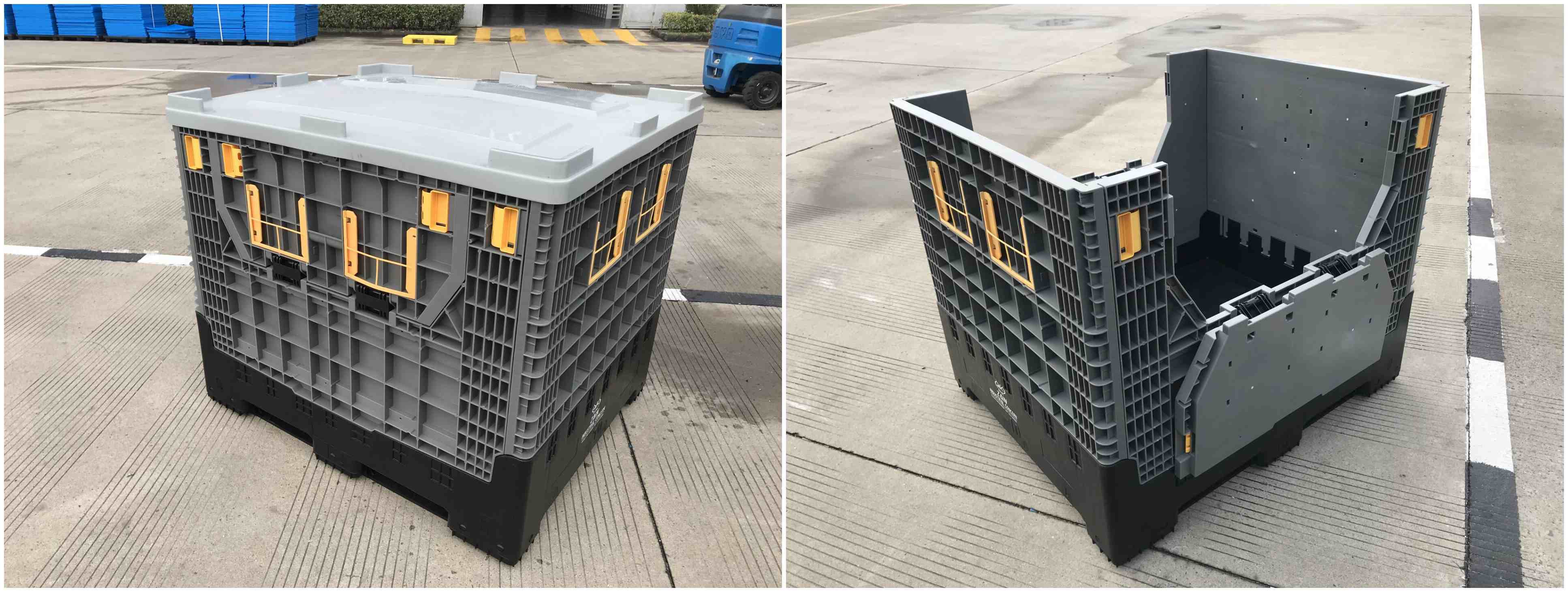HDPE Bulk Container Durable HDPE Foldable Bulk Container 1200x1000mm for Logistics