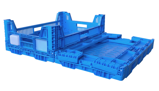 Durable Foldable HDPE Plastic Crate - Stackable & Space-Saving image 2
