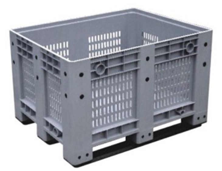 Durable 600L Perforated HDPE Plastic Pallet Bin for Logistics