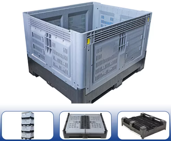 Heavy Duty Stackable Foldable Plastic Pallet Box for Logistics