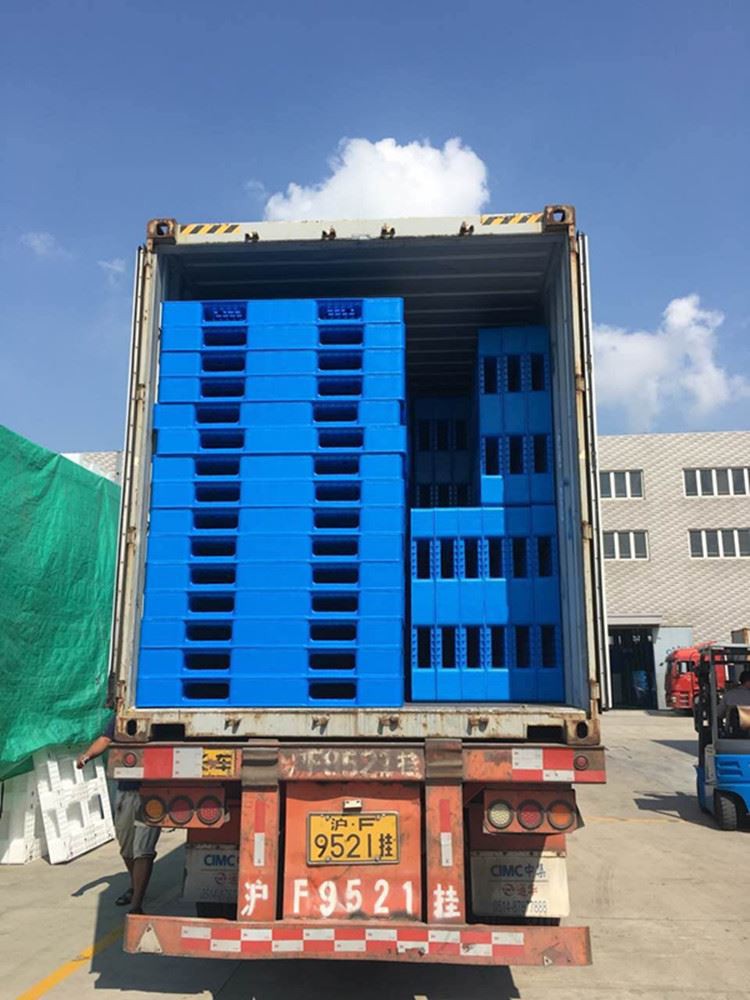 Heavy Duty HDPE Stackable Single Faced Plastic Pallet for Racking