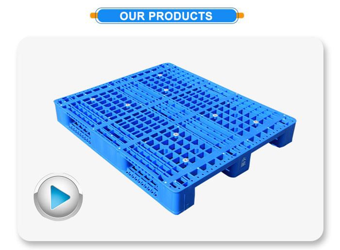 Heavy Duty HDPE Stackable Single Faced Plastic Pallet for Racking