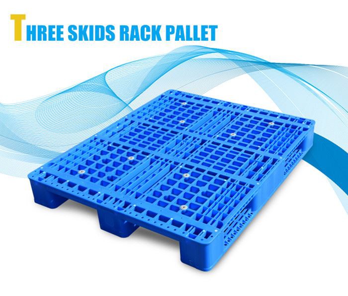 Heavy Duty HDPE Stackable Single Faced Plastic Pallet for Racking