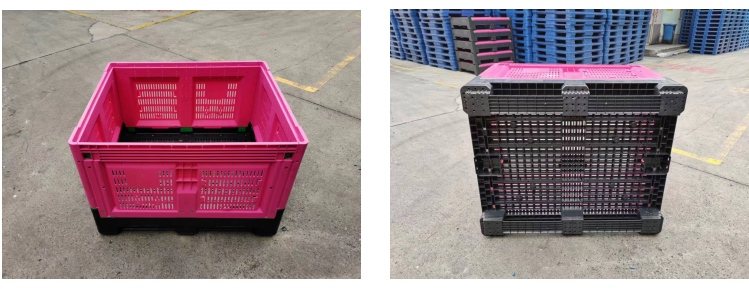 Plastic pallet logistics solution Heavy Duty Collapsible HDPE Plastic Pallet Box for Logistics