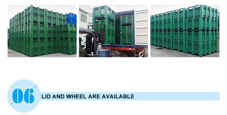 Durable HDPE Plastic Pallet Box with Lid - Stackable & Efficient