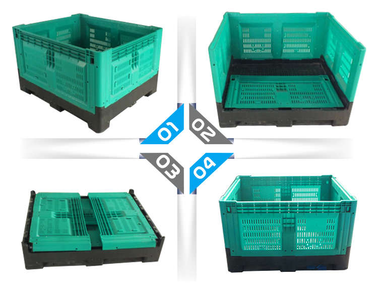 Durable Food-Grade HDPE Collapsible Plastic Pallet Box